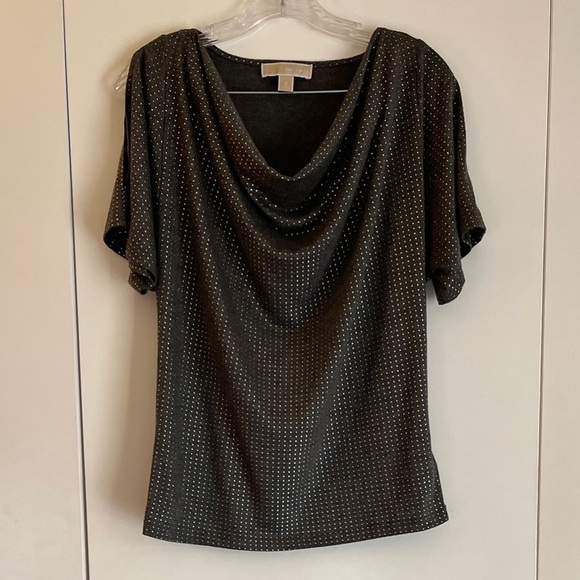 Michael Kors Polkadot Cowl Neck Blouse - Picture 1 of 7